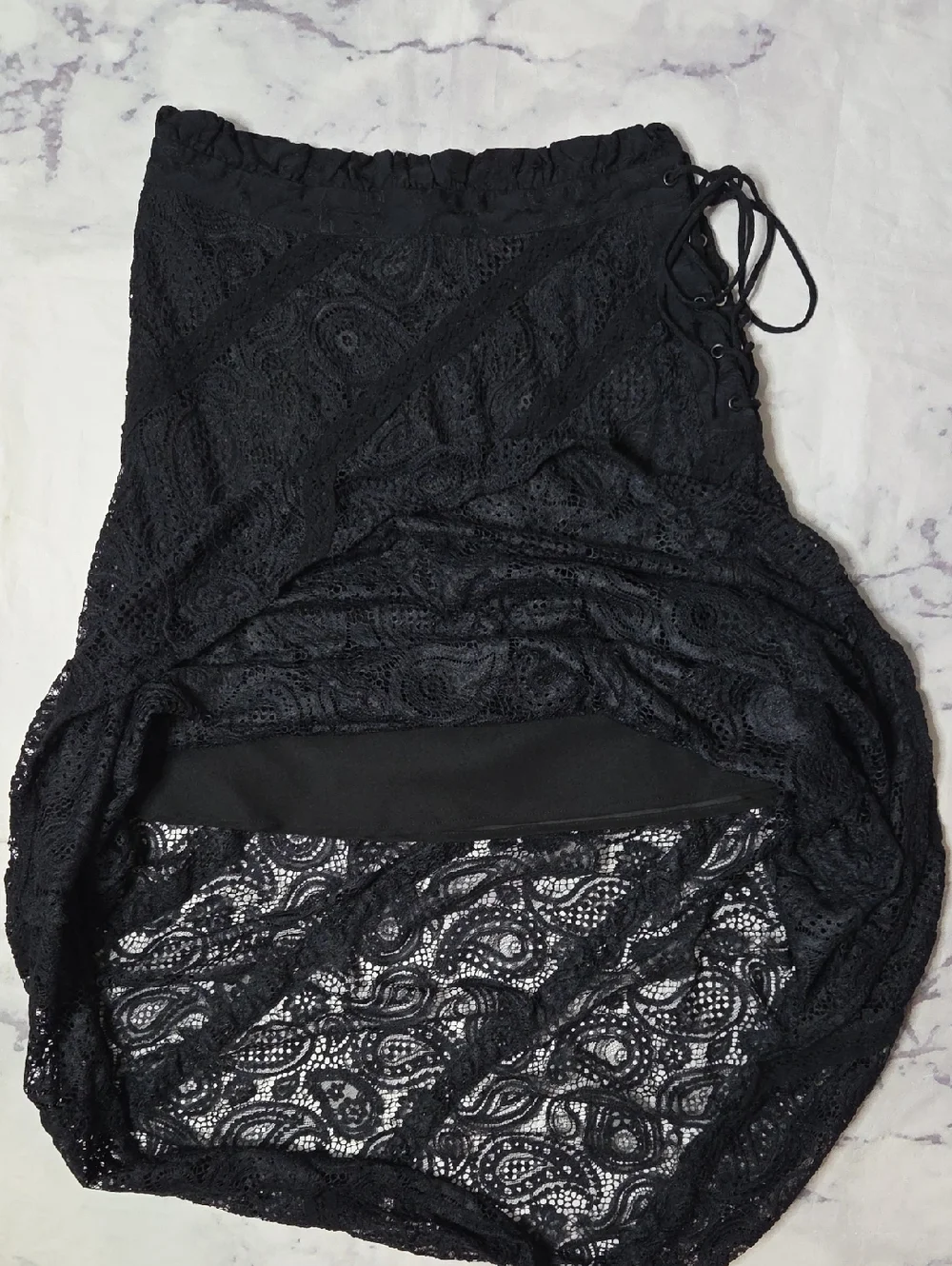 For Love And Lemons Danielle Midi Half Slip Lace Skirt - Picture 8 of 9